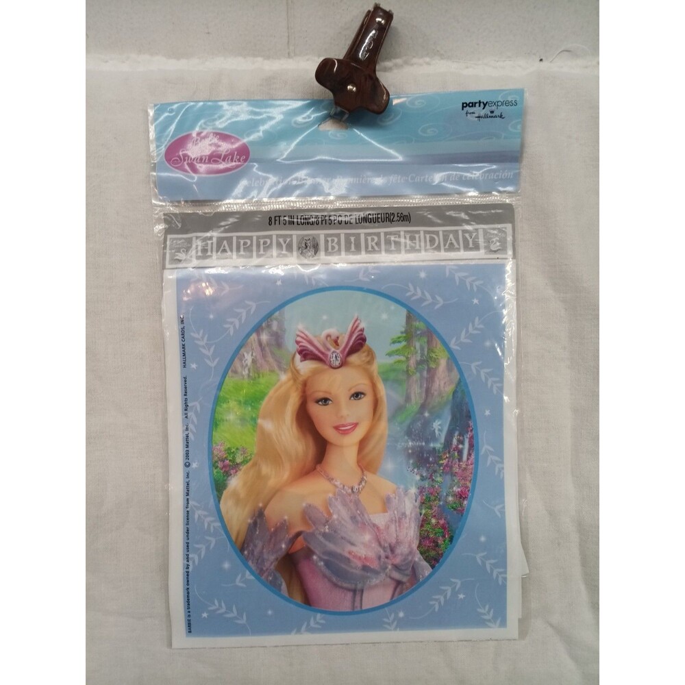 2003 Barbie Swan Lake Birthday Banner